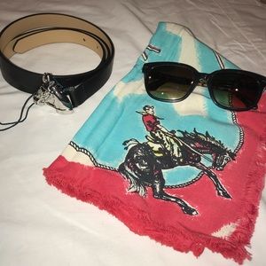 Western scarf and Equestrian belt bundle